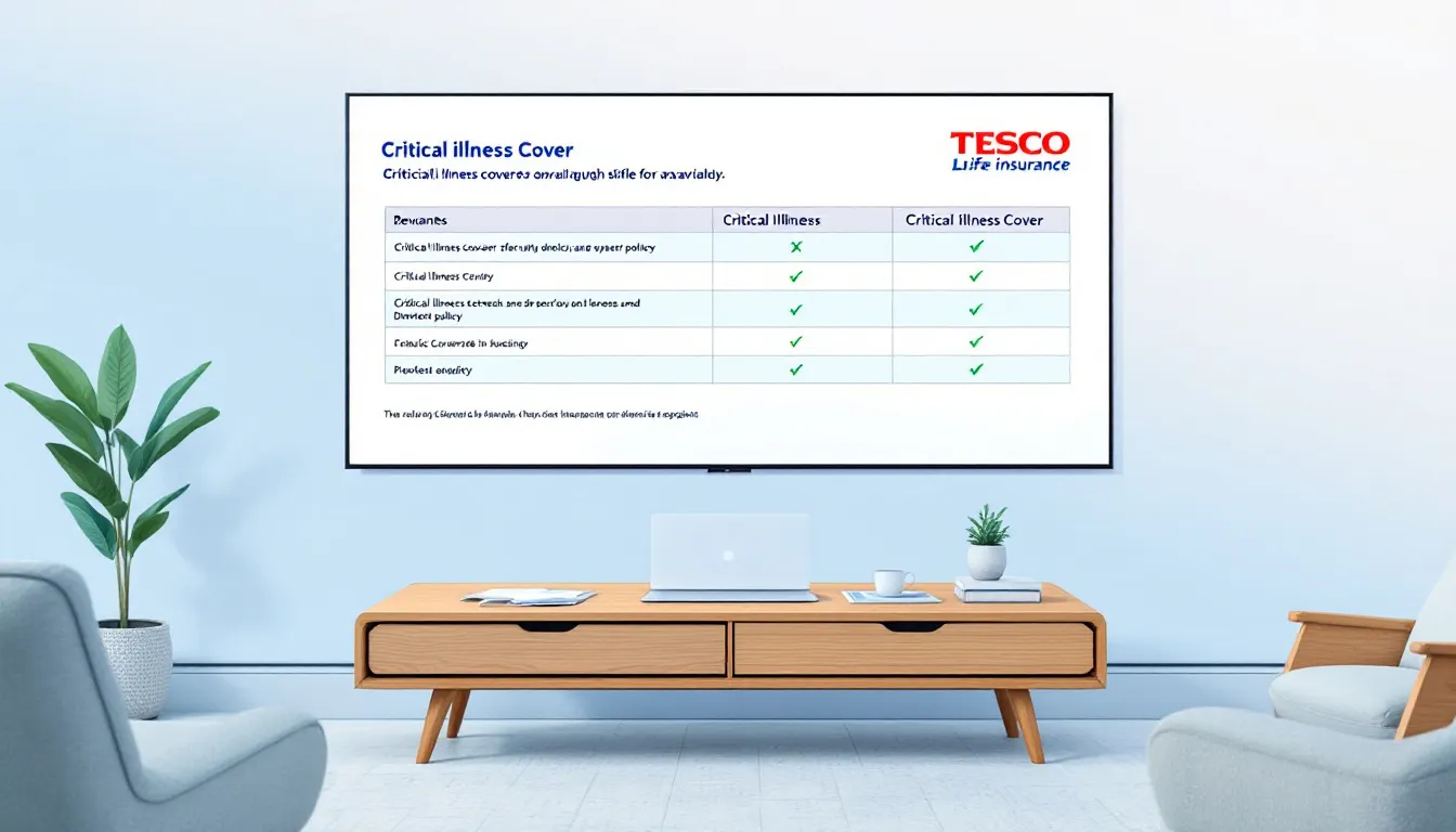 Critical Illness Cover options available through Tesco Life Insurance.